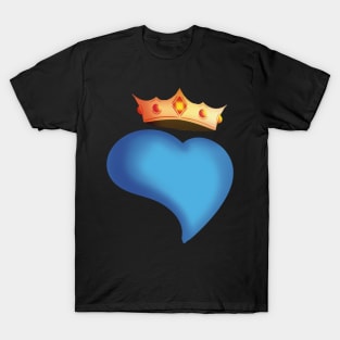 Blue Heart King T-Shirt